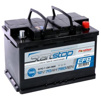 Panther Autobatterie Start Stop EFB 70Ah 760A